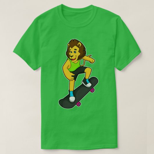ライオンスケータースケートボード2 Tシャツ (デザイン正面)