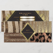 ライオンスサファリシックなジャングルグラムギフト証明書 (正面/裏面)