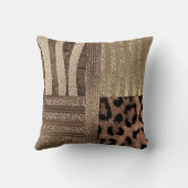 ライオンスサファリシックなジャングルグラムスパークルモダンル クッション (裏面)