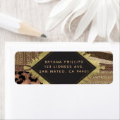 ライオンスサファリシックなジャングルグラムモダン結婚ズ ラベル (インサイチュ)