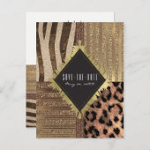 ライオンスサファリジャングルグモダンラム日付を保存 案内ポストカード (正面/裏面)