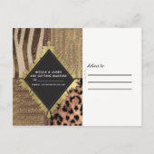 ライオンスサファリジャングルグモダンラム日付を保存 案内ポストカード (裏面)