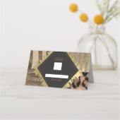 ライオンスサファリジャングルグラムモダンテーブル番号 プレイスカード (裏面)