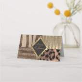 ライオンスサファリジャングルグラムモダンテーブル番号 プレイスカード (正面)