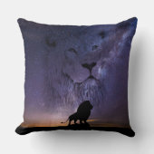 ライオンスピリット&シルエットアフリカンサンセット クッション (正面)