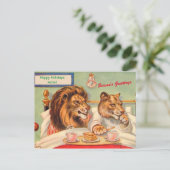 ライオンズおもしろいインホリデーホテルシーズンズグリーティング ポストカード (スタンド正面)