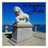 ライオンズの橋の大理石彫刻セントオーガスティン ポスター (正面)