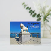 ライオンズの橋の大理石彫刻セントオーガスティン ポストカード (スタンド正面)