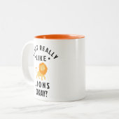 ライオンズは本当に好きオーケー？//おもしろい動物 ツートーンマグカップ (正面左)