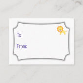 ライオンズカラフルディスプレイ赤ちゃんシャワーギフトカード エンクロージャーカード (裏面)