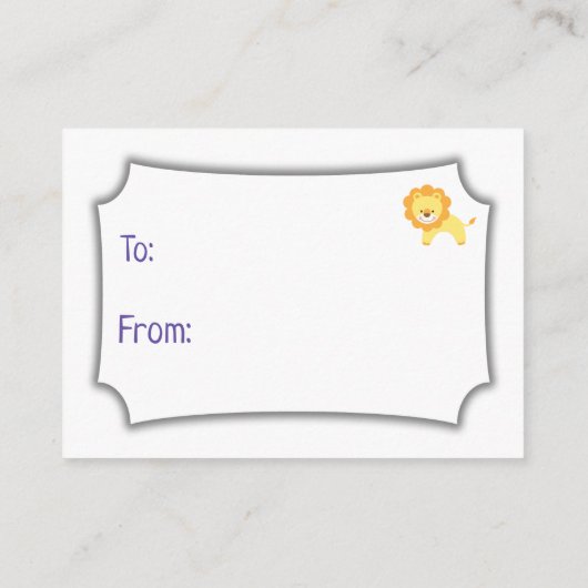 ライオンズカラフルディスプレイ赤ちゃんシャワーギフトカード エンクロージャーカード (裏面)