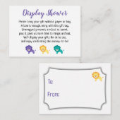 ライオンズカラフルディスプレイ赤ちゃんシャワーギフトカード エンクロージャーカード (正面/裏面)