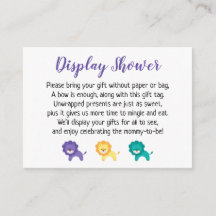 ライオンズカラフルディスプレイ赤ちゃんシャワーギフトカード