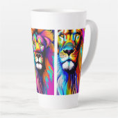 ライオンズカラフル・デジタル・アート カフェラテマグ (右アングル)