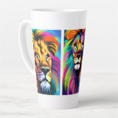 ライオンズカラフル・デジタル・アート カフェラテマグ (左アングル)