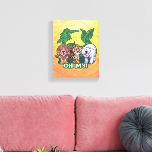 ライオンズタイガーは私を支える キャンバスプリント (インサイチュ (リビング))