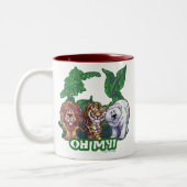 ライオンズタイガーは私を支える ツートーンマグカップ (左)