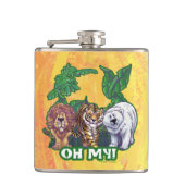 ライオンズタイガーは私を支える フラスク (正面)