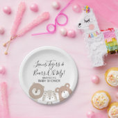 ライオンズタイガースクマ動物ベビーシャワー紙プレート ペーパープレート (パーティー)