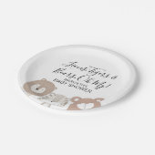 ライオンズタイガースクマ動物ベビーシャワー紙プレート ペーパープレート (アングル)