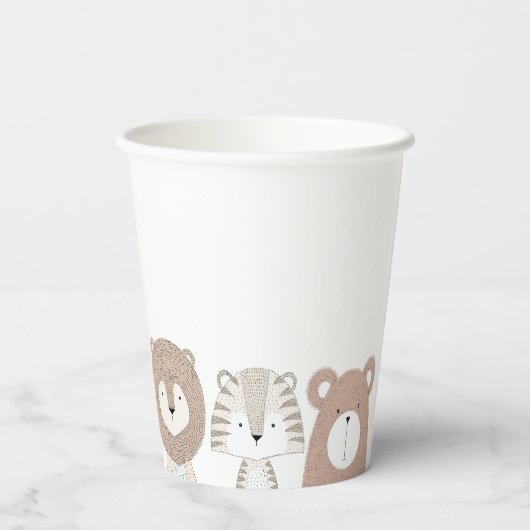 ライオンズタイガース&ベアーズアニマルベビーシャワー 紙コップ (裏面)