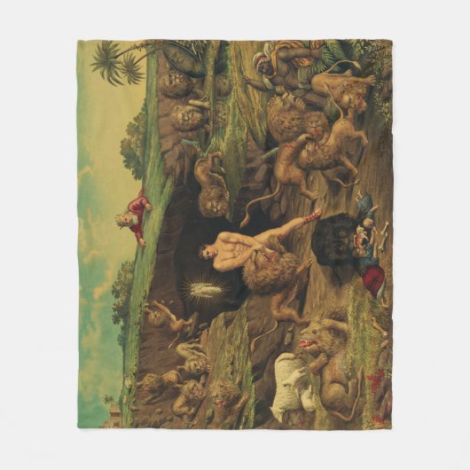 ライオンズデンのダニエル フリースブランケット (正面)