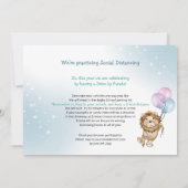 ライオンズドライブのパレード誕生日NOマスク 招待状 (裏面)