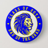 ライオンズブルーとイエローファーザー 缶バッジ (正面)