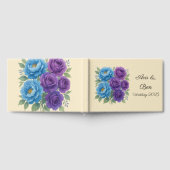 ライオンズブルー牡丹とフィグパープルバラ結婚ズ ゲストブック (全面)