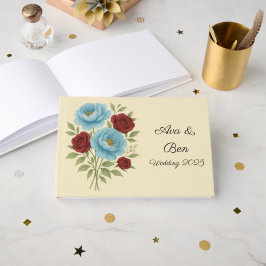 ライオンズブルー牡丹とフィグパープルバラ結婚ズ ゲストブック