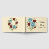 ライオンズブルー牡丹とフィグパープルバラ結婚ズ ゲストブック (全面)