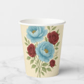 ライオンズブルー牡丹とフィグパープルバラ結婚ズ 紙コップ (裏面)