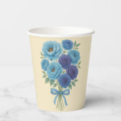 ライオンズブルー牡丹とフィグパープルバラ結婚ズ 紙コップ (裏面)