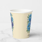 ライオンズブルー牡丹とフィグパープルバラ結婚ズ 紙コップ (右)