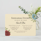 ライオンズブルー&ダークレッドピーニーリハーサルディナー 招待状 (スタンド正面)