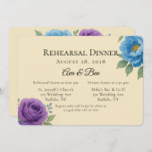 ライオンズブルー&フィグパープルピーニーリハーサルディナー 招待状 (正面/裏面)
