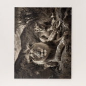 ライオンズレスト – 白黒ジグソーパズル ジグソーパズル (縦)