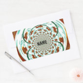 ライオンズワイルドライフカレイデスコープのパターンカスタム 長方形シール (封筒)