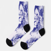 ライオンズヴィンテージブルーペンイラストレーション ソックス (左)