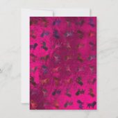 ライオンズヴィヴィヴィッドピンクメイクアップホワイトグリッター16ブライダル 招待状 (裏面)