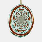 ライオンズ渦巻形の野生動物のパターン セラミックオーナメント (右)