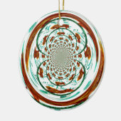 ライオンズ渦巻形の野生動物のパターン セラミックオーナメント (左)