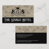 ライオンズ王室のクレスト | ヴィンテージ銀杏 名刺 (正面/裏面)