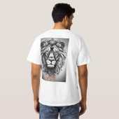 ライオンズ男性へデザイン付き愛着Tシャツ Tシャツ (裏面フル)