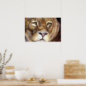 ライオンズ顔素晴らしアートポスター ポスター (キッチン)