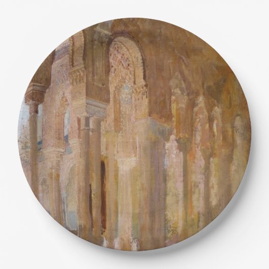 ライオンズ・アルハンブラの裁判所（Henri Regnault著） ペーパープレート (正面)