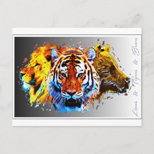 ライオンズ&タイガース&ベアーズ.jpg ポストカード (正面)