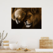 ライオンズ – デジ絵画タル ポスター (キッチン)