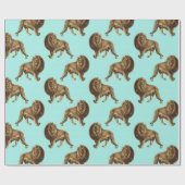 ライオンズ·ブルー·アンド·ゴールデン ラッピングペーパー (フラット)