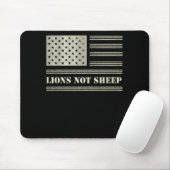 ライオンズNot Sheep USA国旗の独立記念日 マウスパッド (マウス)